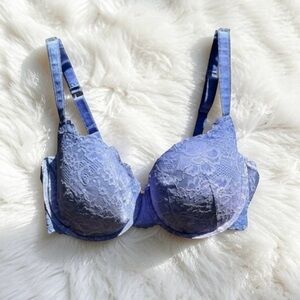 🌻Savage x Fenty Periwinkle Lightly Lined Lace Balconette Bra | Size 38DDD